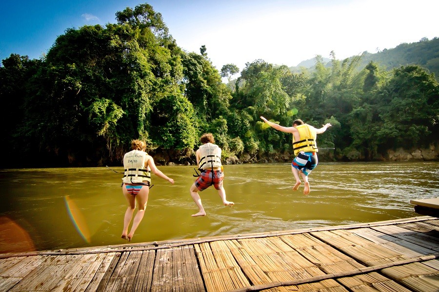 KidsReizen rondreis Thailand  River Kwai jungle raft - Thailand KidsReizen - Explore Thailand 40plusteens image gallery