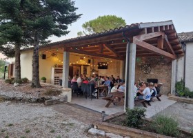 Camping il Tramonto in Le Marche Italie met zn allen eten 2 Camping il Tramonto 40plusteens